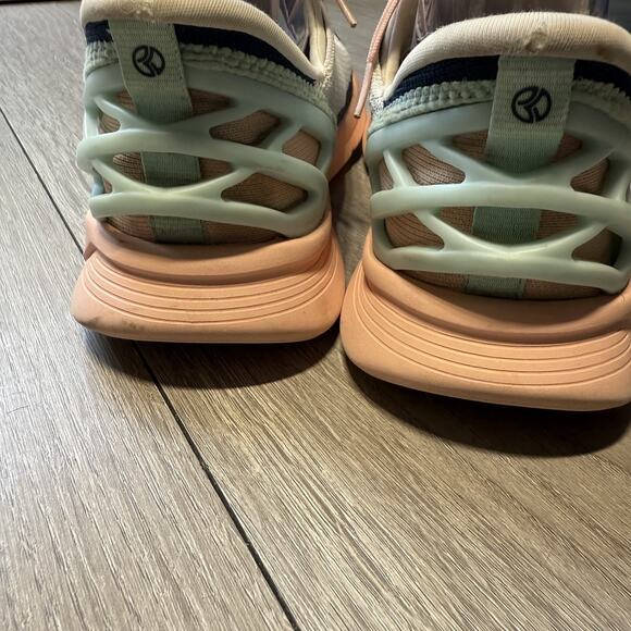 Kizik Womens Size 8.5 Men’s 7.5 SlipOn Hands-Free Sneakers Peach Cream Mint Knit - Picture 6 of 14